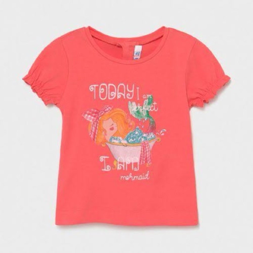 Mayoral Coral Mermaid Graphic Tee
